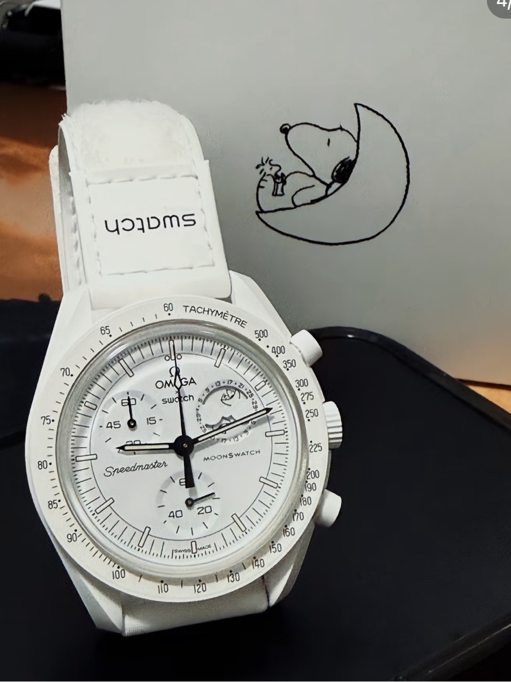 Swatch White Omega x Swatch Speedmaster MoonSwatch White Chronograph